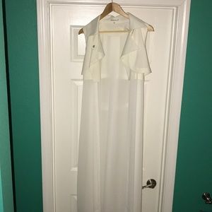 White sheer cardigan